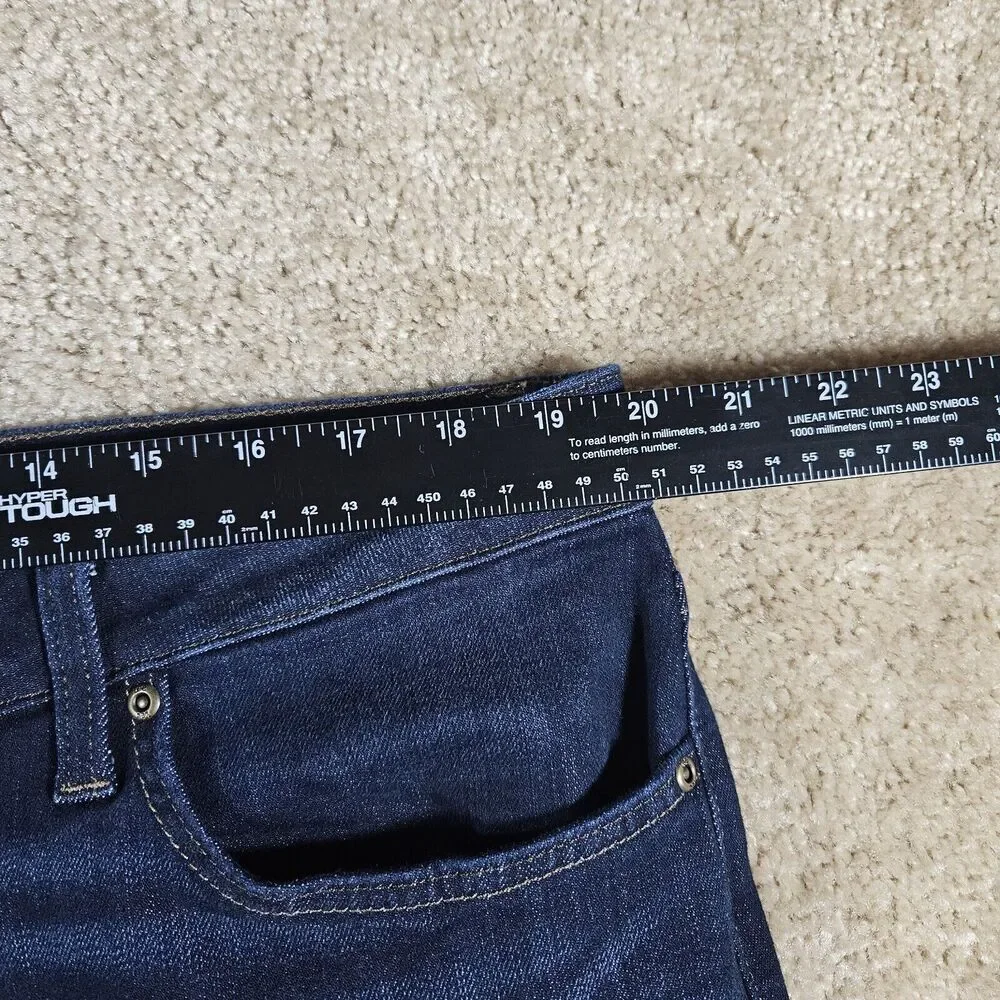 Lee Women’s Regular Fit Straight Leg Mid Rise Dark Wash Jeans Size 26 40x28